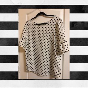 Polka Dot Flutter Sleeve Top